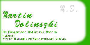 martin dolinszki business card